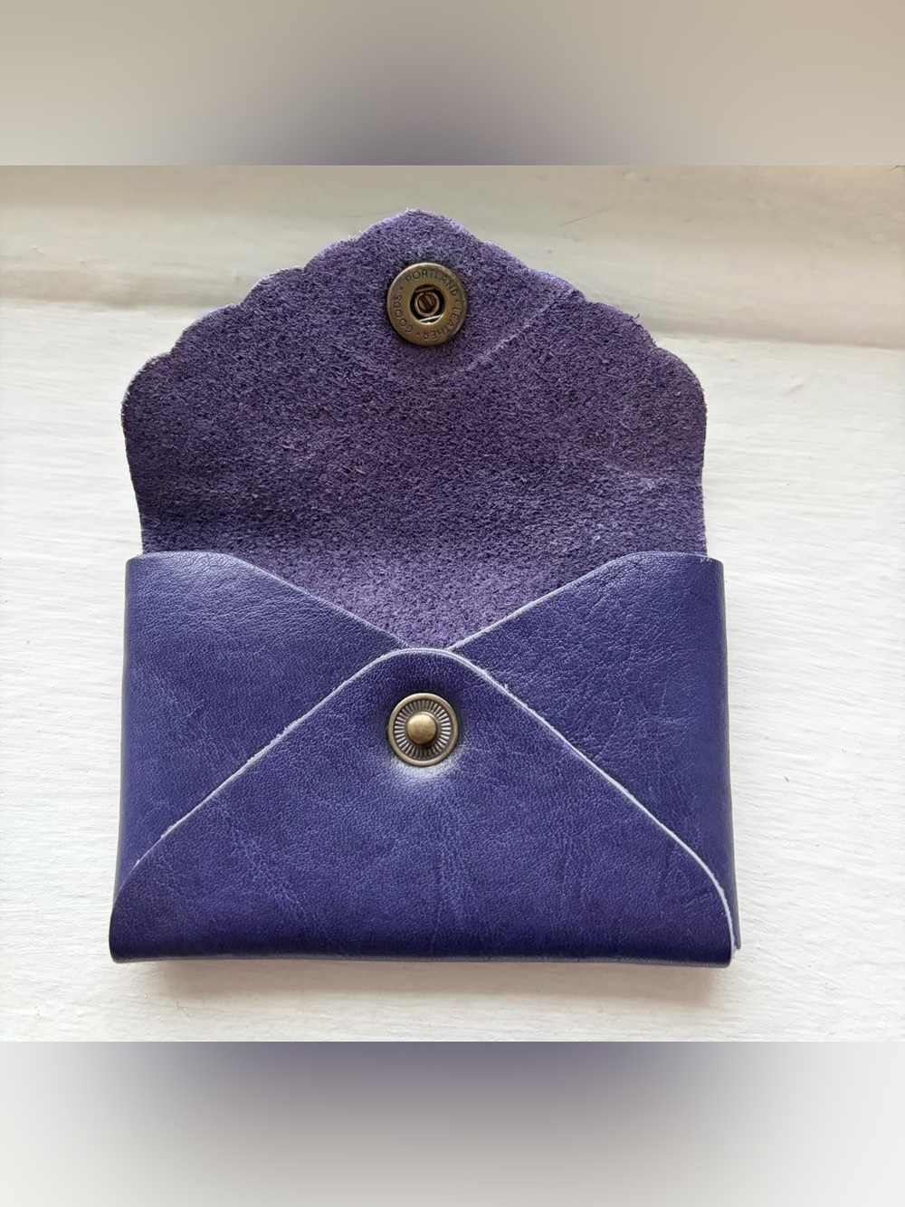 Portland Leather Goods Mini Daisy Wallet in Violet 🪻 RARE COLOR - Picture 3 of 3